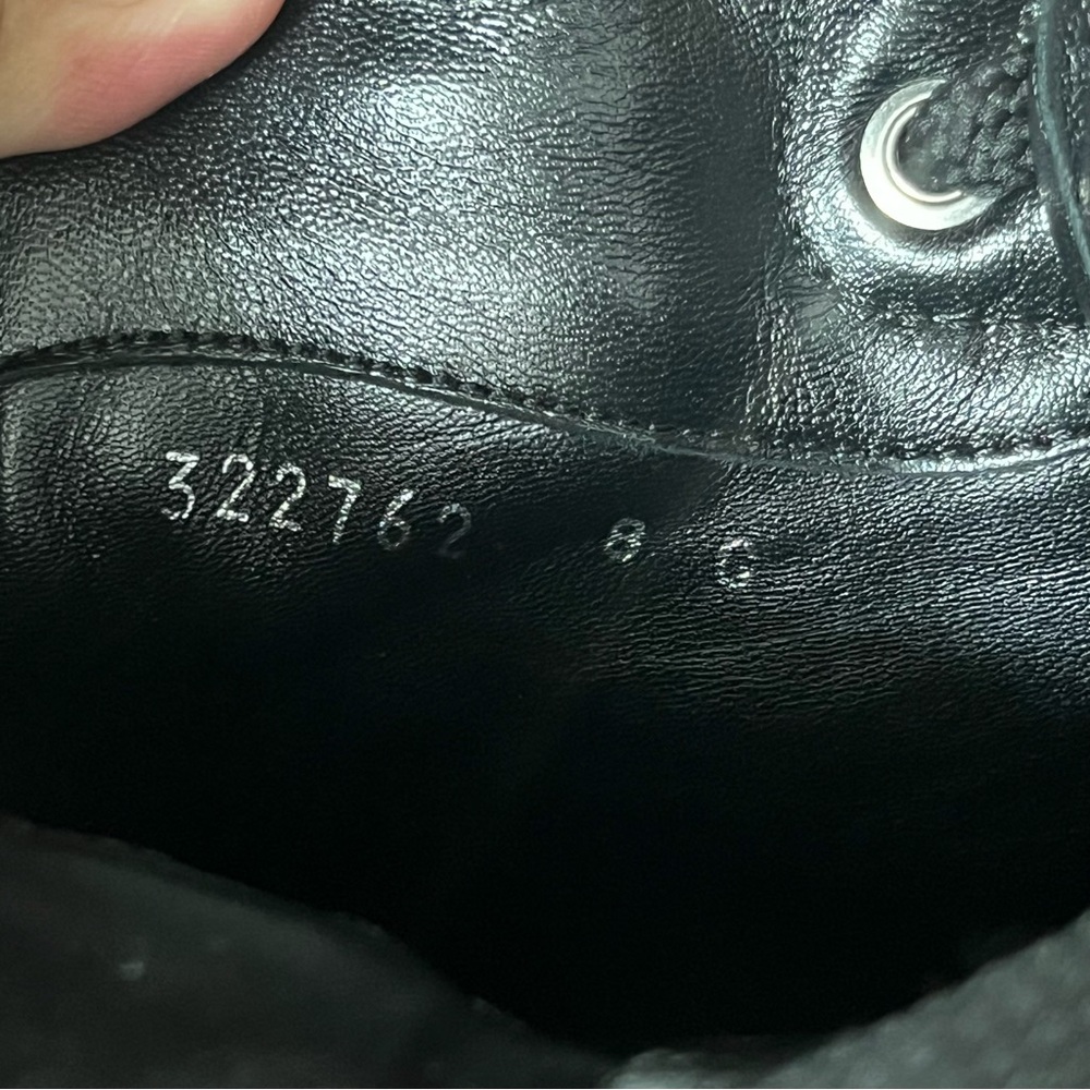 Gucci Hudson Black Leather Quilted High Top Sneakers Men’s US Size 8 322762 - Picture 5 of 5